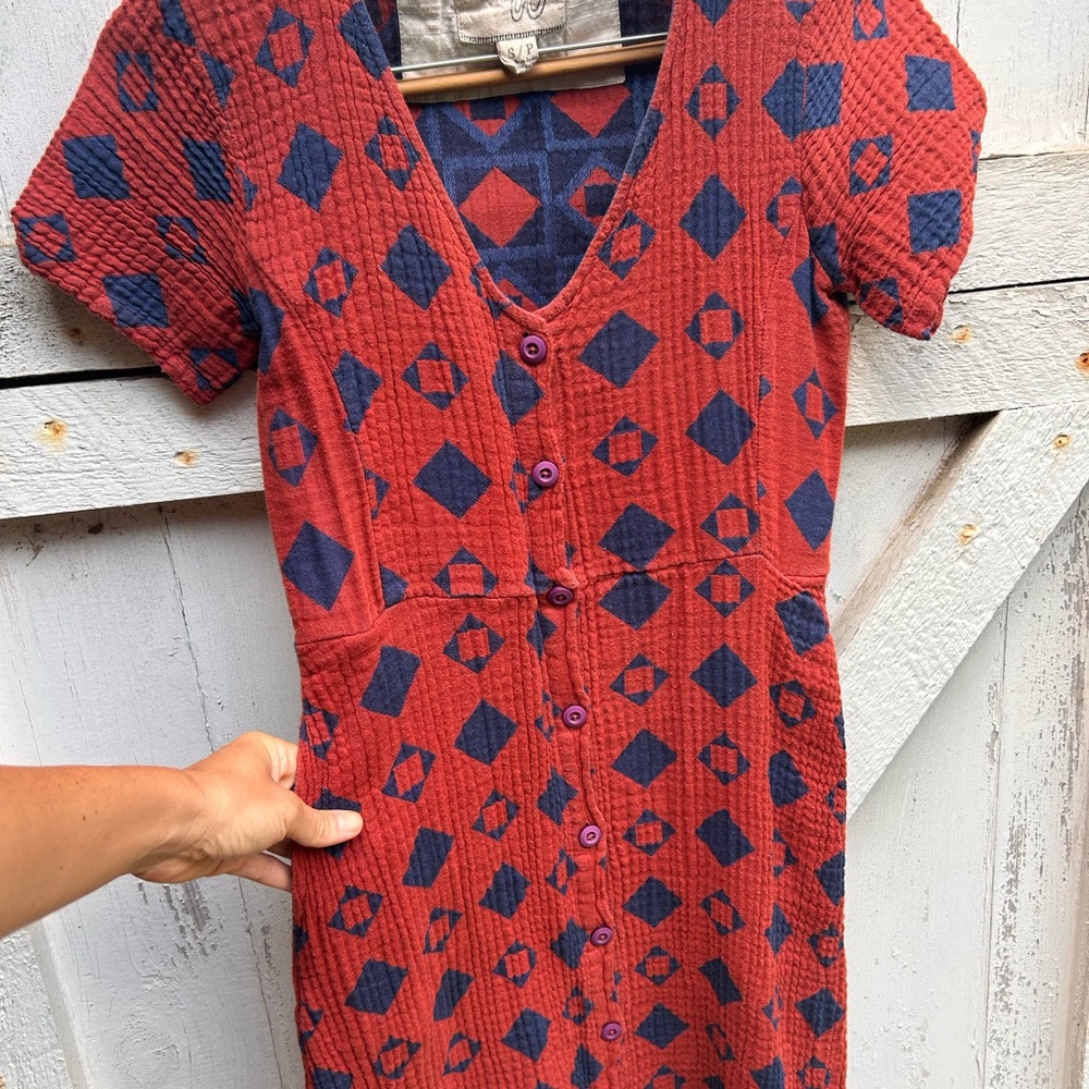 Ace & jig organic cotton midi dress in copper - Picture 3 of 15